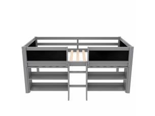 Lit mezzanine 90x200 cm <strong>ZOVIRA</strong> <strong></strong> coloris gris