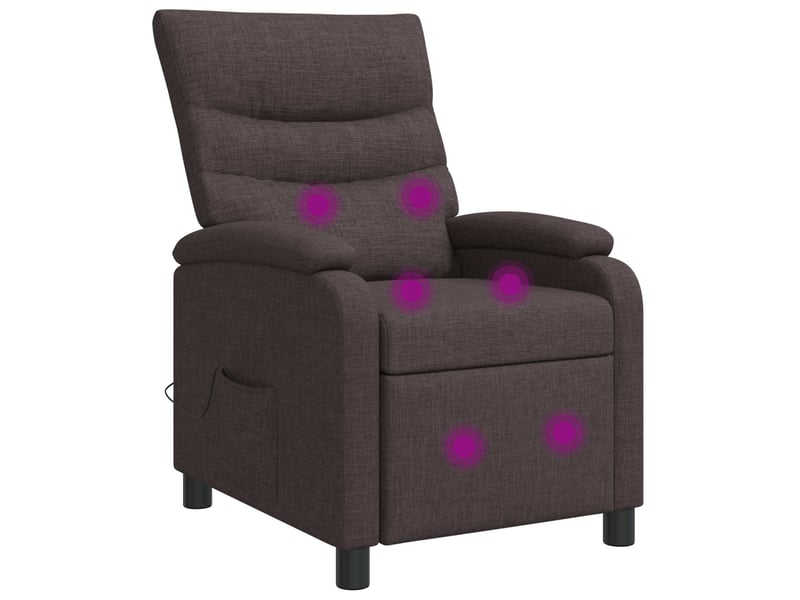Vidaxl fauteuil de massage inclinable marron foncé tissu - Conforama A