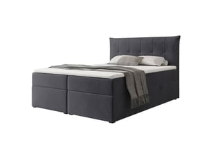 Lit coffre 140x200 cm IDOHOME CHESTER coloris gris