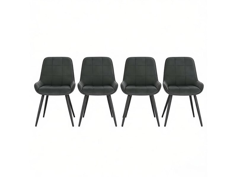 Chaise de cuisine 4 pièces – siège haut rembourré conception fonctionnelle - Conforama E