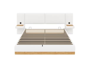 Lit coffre 180x200 cm LEYTN   coloris blanc