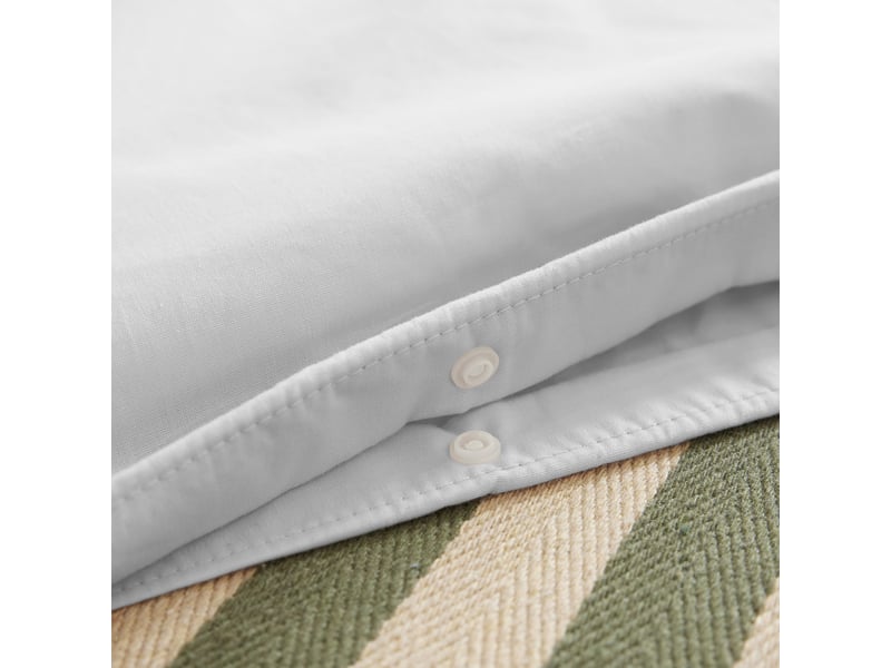  Housse de couette 140x200 cm percale de coton neige PD25273 - Conforama C