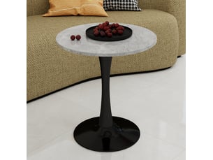 Table basse rond(e) coloris bicolore <strong>ULEVR</strong> <strong></strong> - 70 cmx70 cm