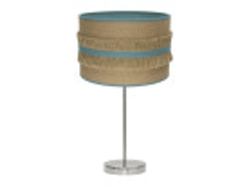  Lampe à poser fabrilamp natalia toile de juteturquoise 1 x e27 62 x 30 x 30 cm 188571148 - Conforama B