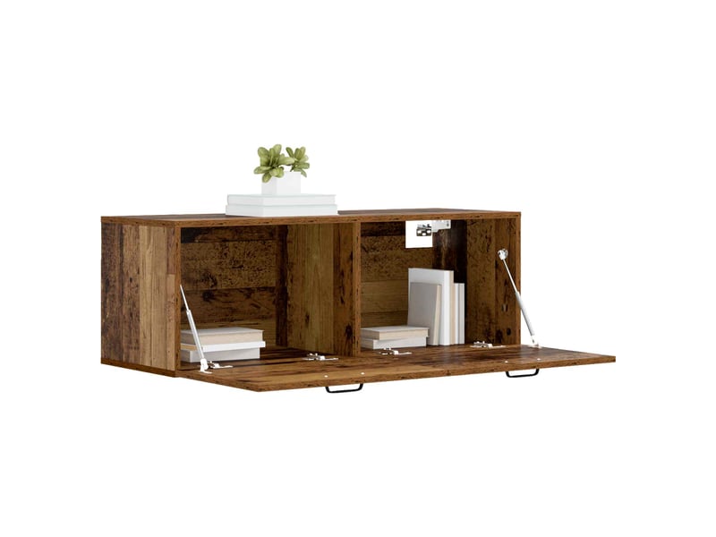 Meuble mural salon bois ancien 100 x 36,5 x 35 cm bois d'ingénierie shl211  - Conforama C
