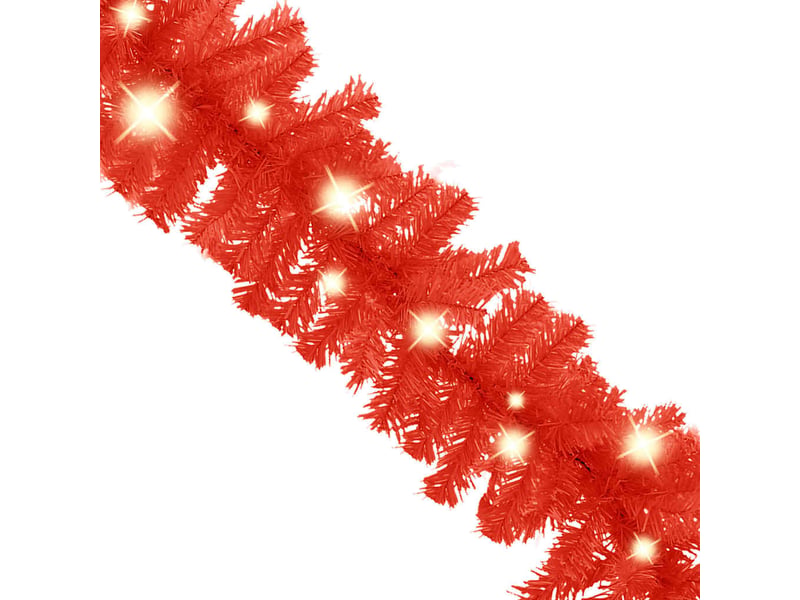  Guirlande de noël avec lumières led 20 m rouge  - Conforama D