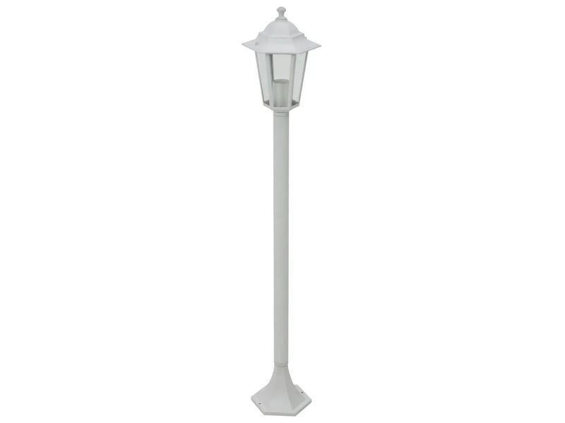  Lot de 6 lampes de jardin à piquet fonctionnelles ambiance extérieure 110 x 19 cm en aluminium blanc 02_0045891  - Conforama B
