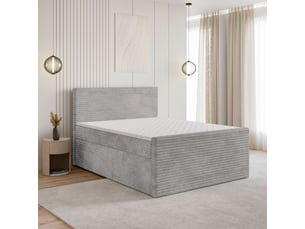 Lit avec rangement 140x200 cm <strong>MASSENO</strong> <strong></strong> coloris gris
