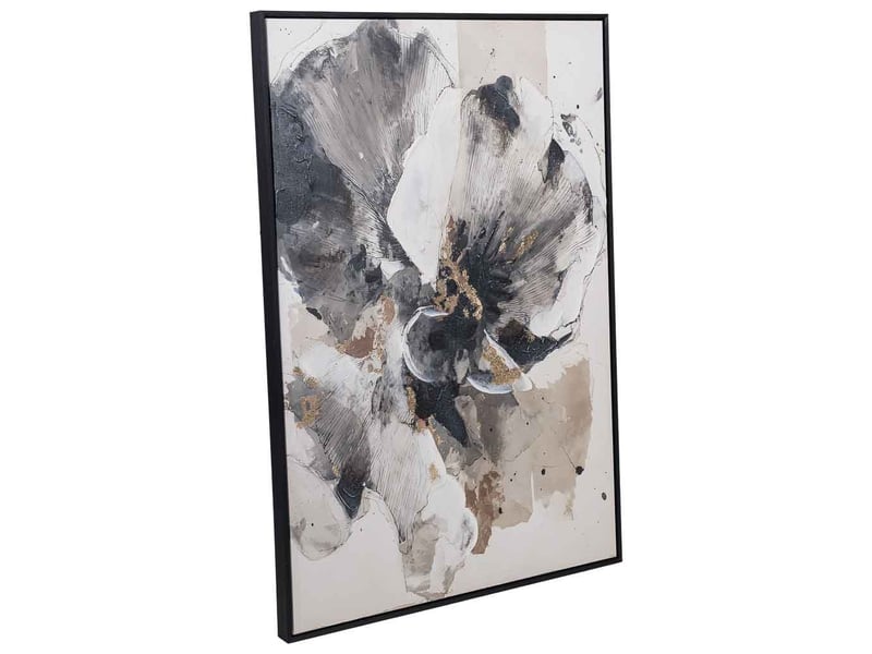  Tableau peint à la main avec cadre en bois rose 83x4x123h cm  - Conforama A