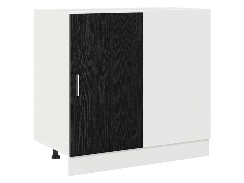 Meuble de cuisine d'angle chêne noir 86x46x81,5cm - Conforama A
