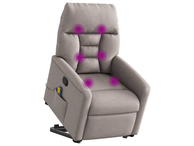 Fauteuil inclinable de massage, fauteuil relax taupe tissu shl37186 - Conforama C