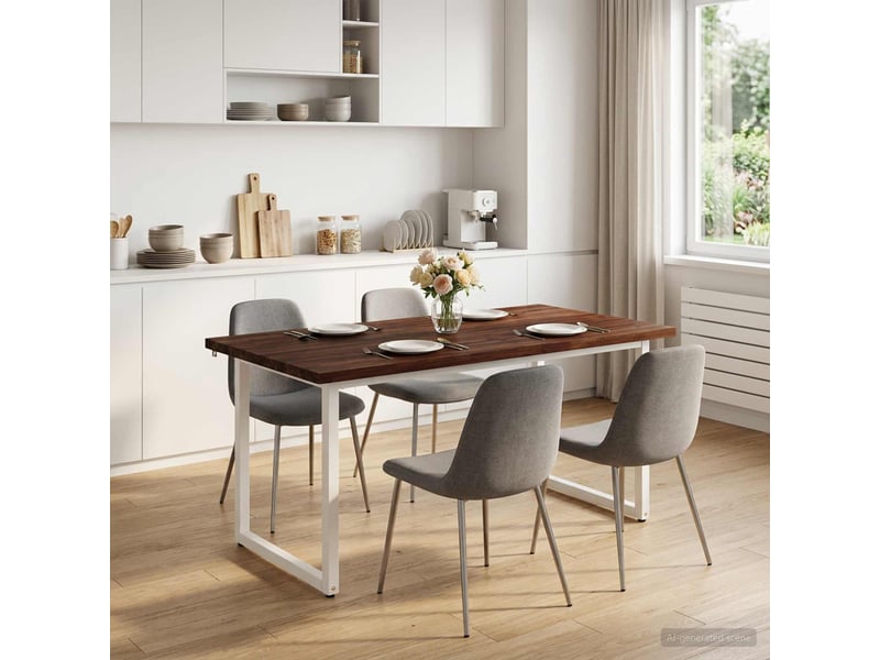  Table à manger, table de salle à manger carrée 160x70x75 cm bois d'acacia massif shl5515  - Conforama C