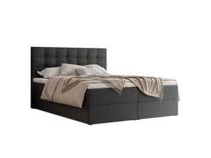 Lit coffre 120x200cm <strong>IDOHOME</strong>  <strong>GRAND</strong> coloris noir