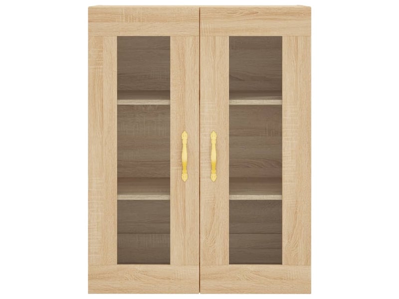  Buffet haut - bahut - meuble de rangement chêne sonoma 69,5x34x180 cm bois d'ingénierie  - Conforama E
