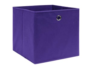 Boîtes de rangement 10 pcs violet 32x32x32 cm tissu