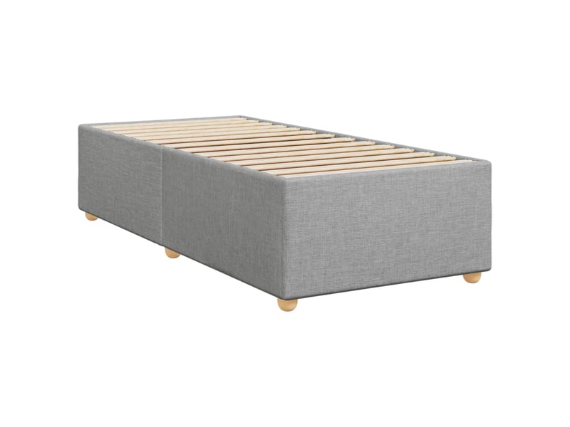  Lit simple- lit adulte -  cadre de lit sans matelas gris clair 100x200 cm tissu  - Conforama B