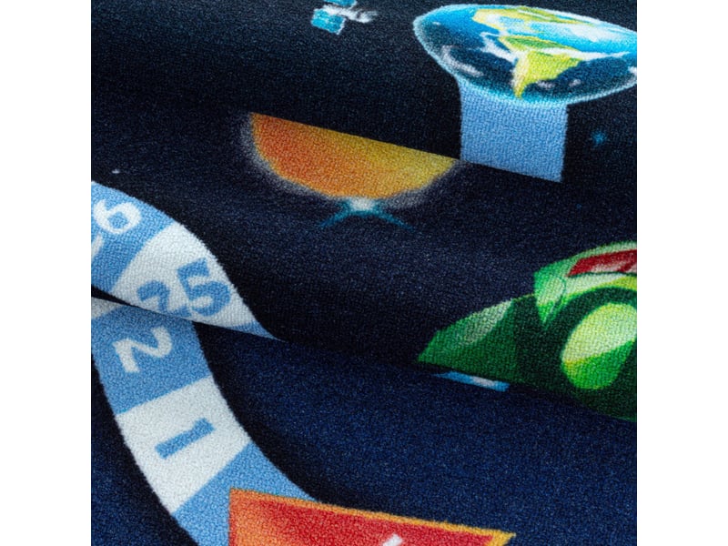 Planetes - tapis enfant lavable bleu 100 x 150 cm PLAY1001502910NAVY - Conforama D