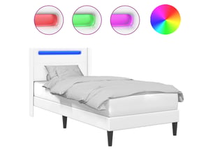 Lit simple 100x200 cm    coloris blanc