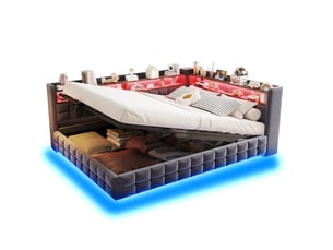 Sommier coffre 140x200 cm FLORAGRACE épaisseur 85 cm 12 latte(s) vendu avec sommier,sans matelas