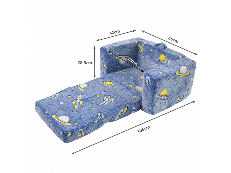  Fauteuil canapé enfant pliable, modèle peluche lumineuse, siège bébé doux et confortable  - Conforama C