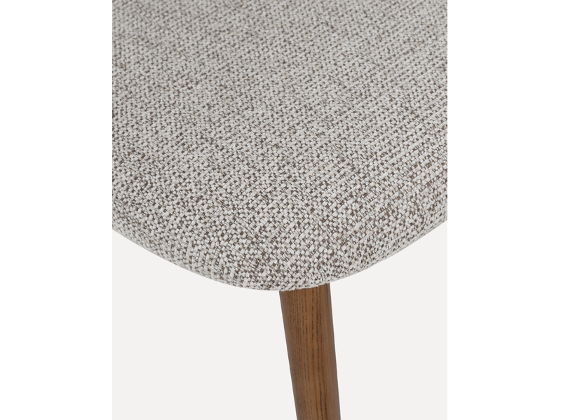  Lot de 2 chaises de salle à manger 54 x 54,5 x 82 cm – noyer et argile – assise rembourrée ergonomique  - Conforama D