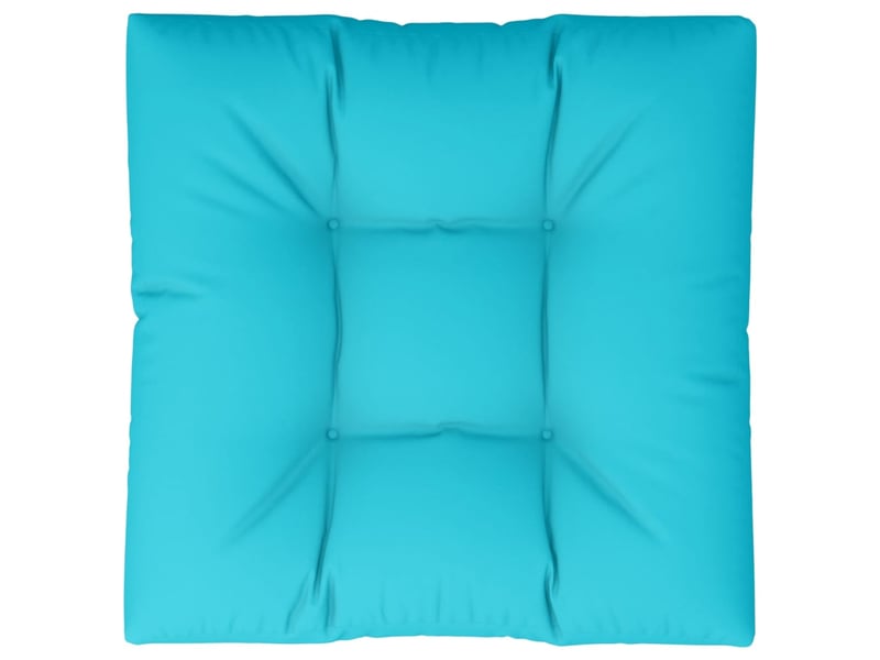  Coussin de palette, coussin de chaise, coussin de canapé turquoise 70x70x12 cm tissu cf55483  - Conforama A