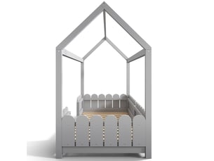 Lit cabane 90x200 cm SOGEU   coloris gris