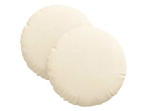 Lot de 2 coussins de siège, coussins décoratifs tissu en velours côtelé crème cf59792