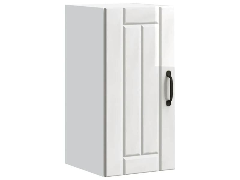 Armoire murale de cuisine lucca blanc brillant bois ingénierie shl5433 - Conforama B