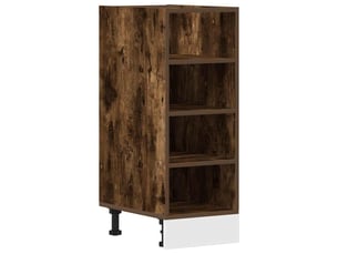 Meuble de rangement, meuble bas de cuisine chêne fumé 30x44,5x81,5 cm bois d'ingénierie