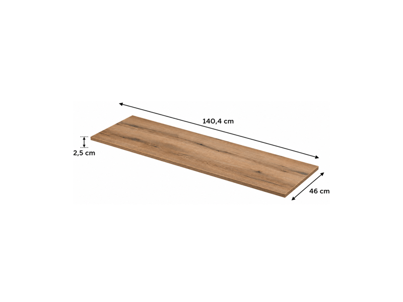  Plan pour vasque icon 140cm effet chêne coast evoke oak 140x46cm  - Conforama C