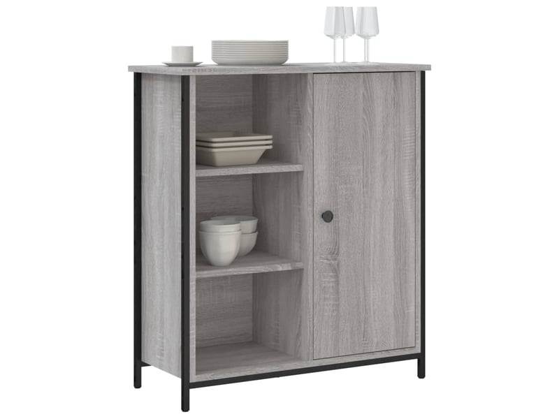  Buffet - bahut - meuble de rangement sonoma gris 70x30x80 cm bois d'ingénierie  - Conforama C