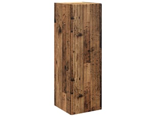Cabinet salle de bain mural, meuble de rangement bois ancien 33x34.5x60 cm shl9682