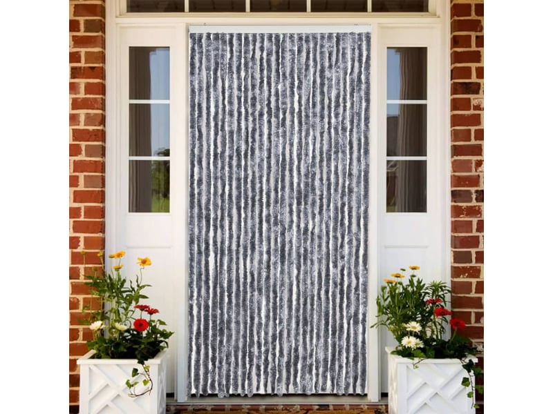  Rideau anti-mouches, moustiquaire argenté 100x230 cm chenille cf43487  - Conforama B