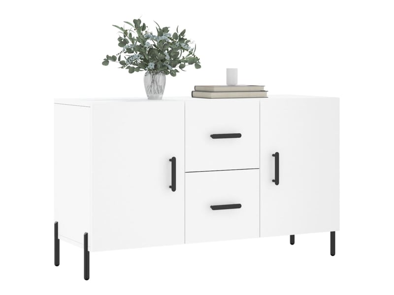  Buffet - bahut - meuble de rangement blanc 100x36x60 cm bois d'ingénierie  - Conforama C