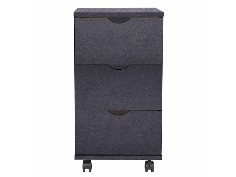  Meuble à tiroirs, meuble de rangement salon 33x45x60 cm noir  - Conforama A