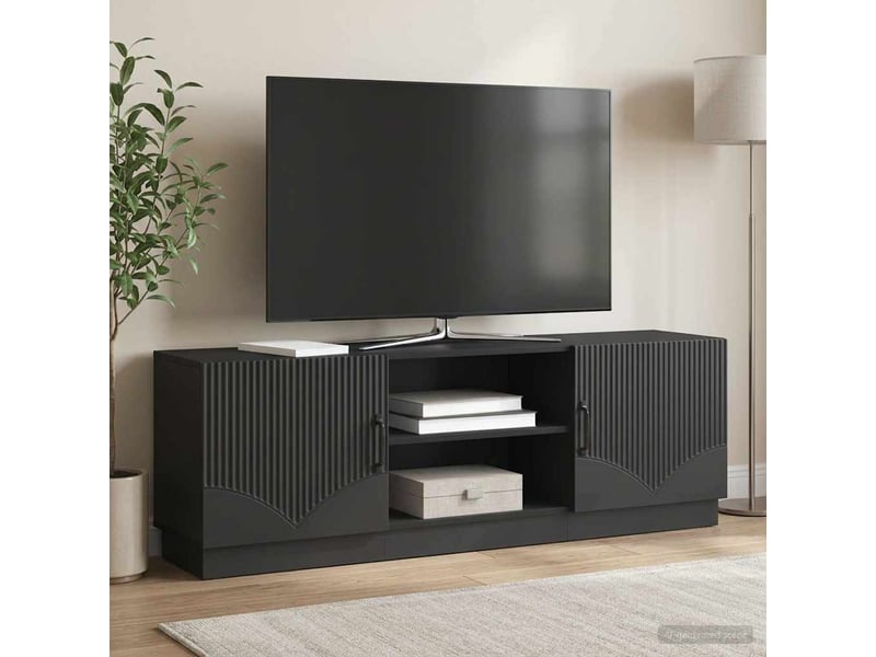 Meuble tv - banc tv - meuble de rangement noir 150 x 31 x 47 cm bois d'ingénierie  - Conforama D