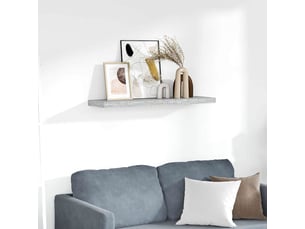Étagère flottante, étagère murale gris béton 90x23,5x3,8 cm mdf cf42312