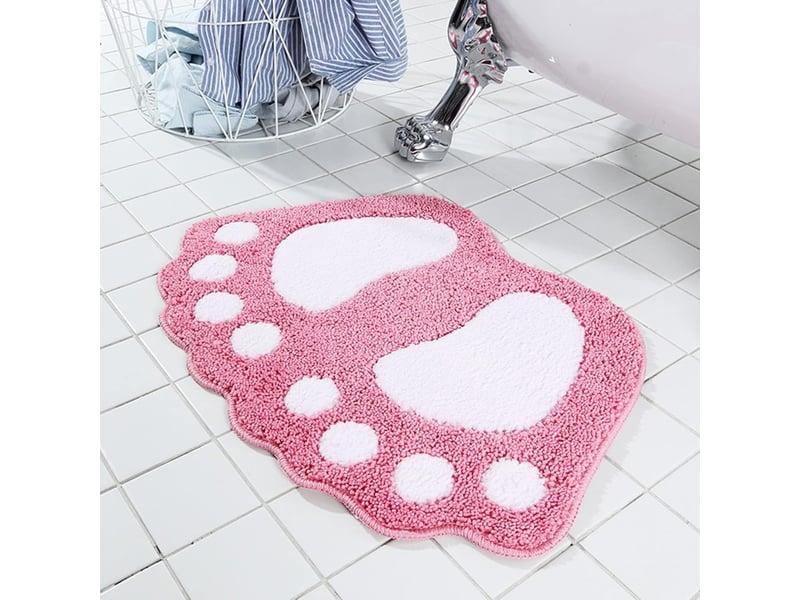  Bathroom rugs mats water absorbent non-slip mat used in bathroom, shower, room, etc.soft microfiber bath mat (rose, 40*60cm)  - Conforama A
