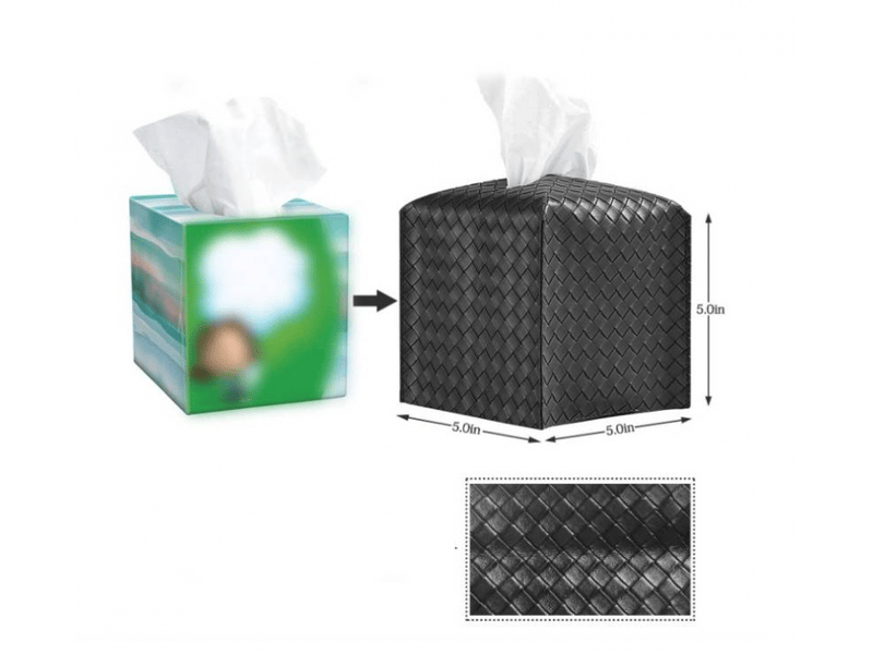  Sac en tissu tissé en cuir maison salon salle de bain simple tiroir carton  - Conforama B