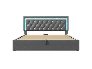 Lit coffre 160x200 cm DZMDIP coloris gris