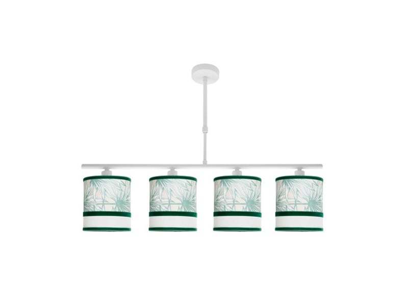  Lampe de plafond fabrilamp caledonia blancvert 4 x e14 hauteur réglable 44-61 cm 75x14 cm 248954006 - Conforama A