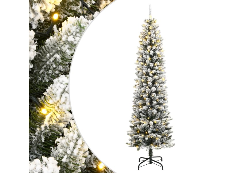  Sapin de noël, arbre de noël artificiel 150 led et neige floquée 150 cm  - Conforama B