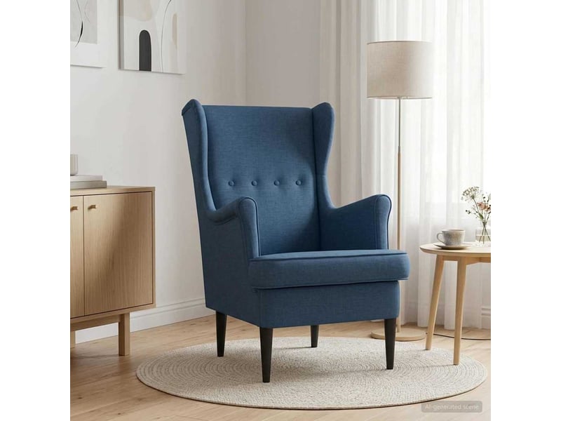  Vidaxl fauteuil bleu tissu  - Conforama B