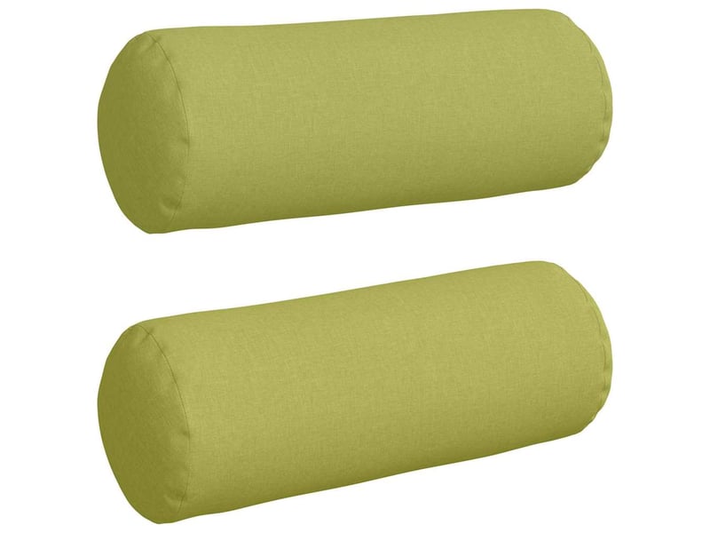  Lot de 2 coussins d'accent, coussins décoratifs, coussins lombaires tissu vert clair ø 25 x 70 cm cf56711  - Conforama A