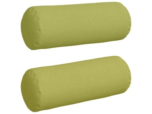 Lot de 2 coussins d'accent, coussins décoratifs, coussins lombaires tissu vert clair ø 25 x 70 cm cf56711