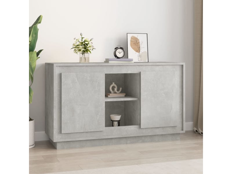  Buffet - bahut - meuble de rangement gris béton 102x35x60 cm bois d'ingénierie  - Conforama B