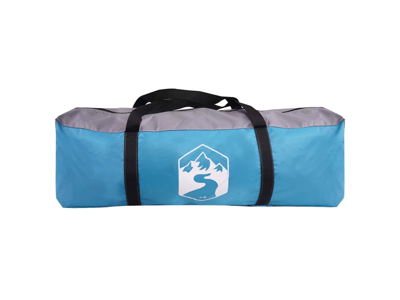 Tente de fête, tente de camping bleu 600x600x400 cm polyester et acier - Conforama D
