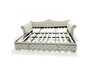 Lit banquette 90x200 cm <strong></strong>  <strong>CozyNest</strong> coloris beige