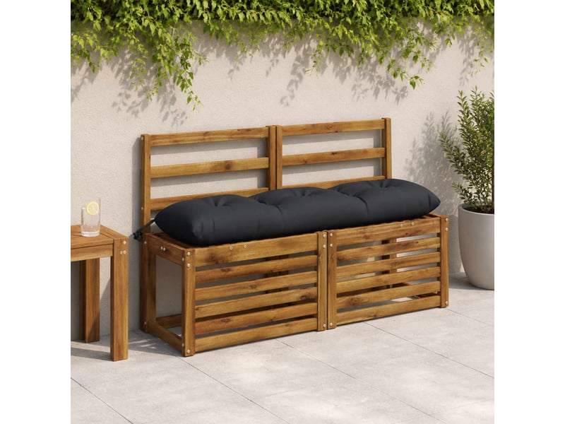Lot de 2 coussins de banc, coussins d'assise vianen 100 % polyester bleu foncé cf57646 - Conforama B